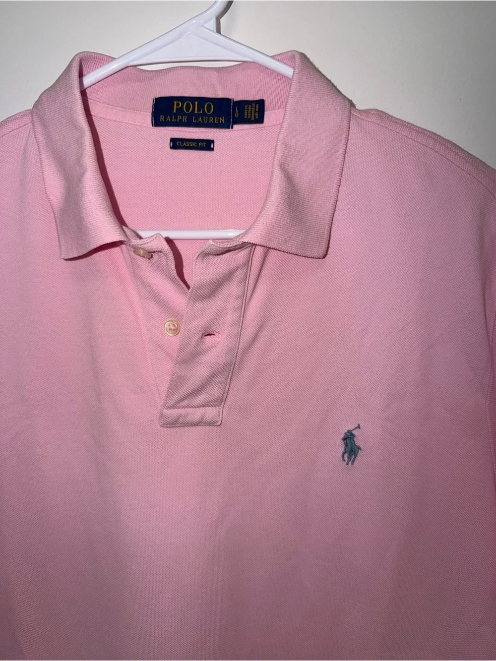 Ralph Lauren Men’s Pink Polo with Navy Pony